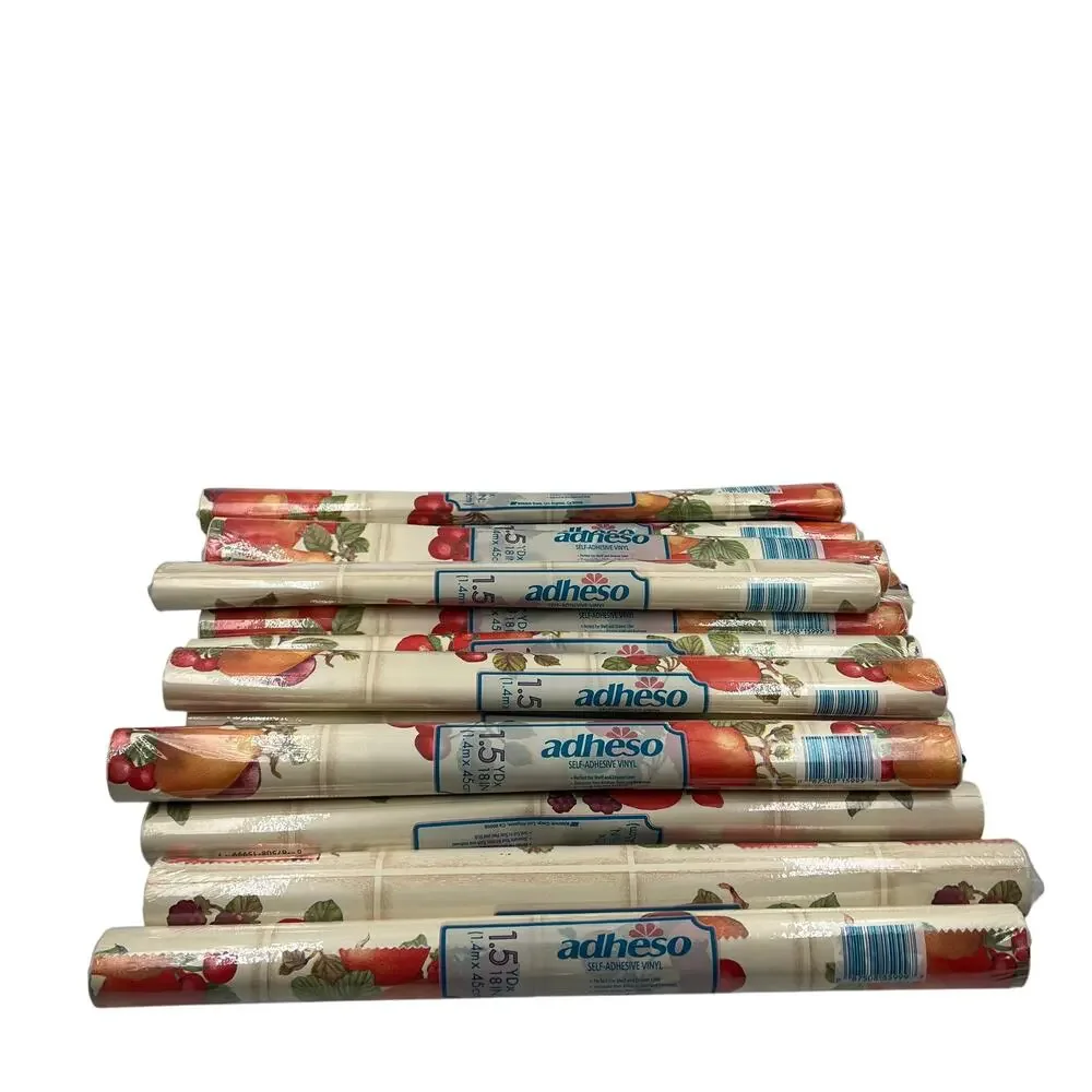 Vtg‎ Adheso Adhesive Vinyl 14 Rolls SEALED 1.5 Yards 18